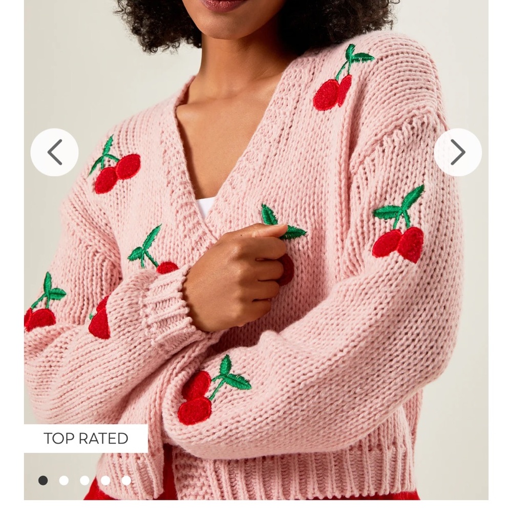 NWT ALTAR’D STATE Bloggers Favorite Knit Cherry Cardigan